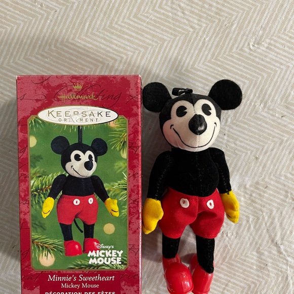 Hallmark Disney Mickey Mouse Ornament Holiday Cloth Vintage Collectors Fun Tree - Picture 2 of 3